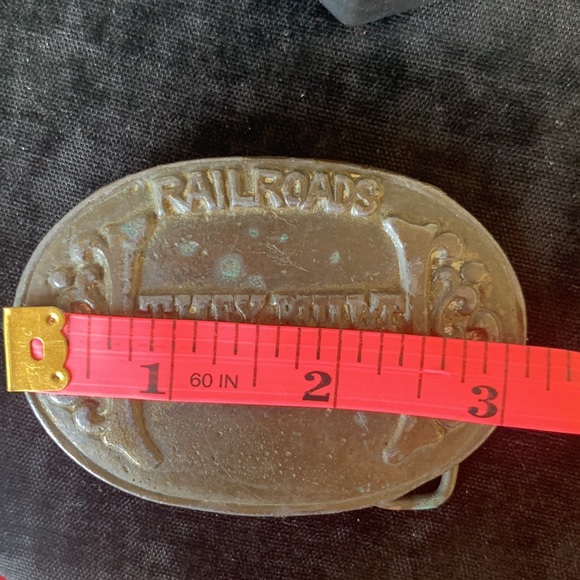 RAILROAD TRAINS BELT BUCKLE - Picture 7 of 10